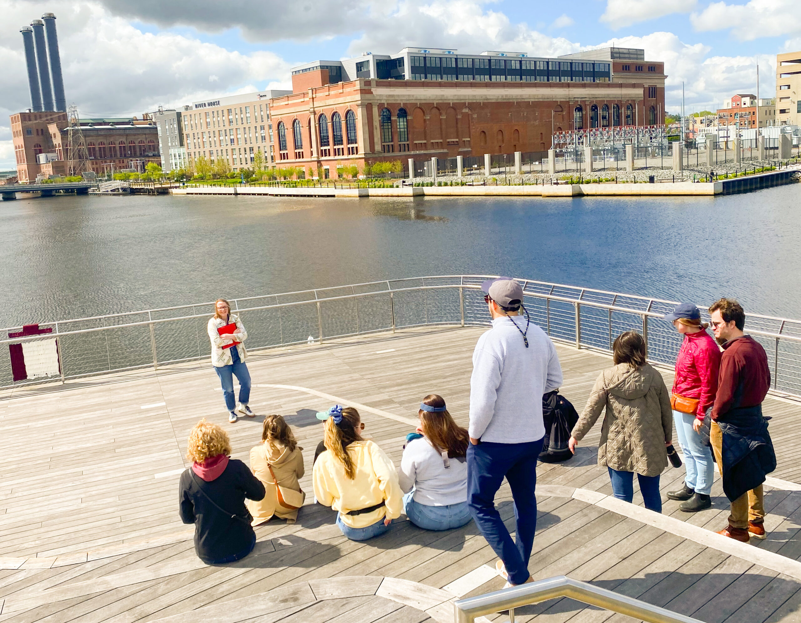 group on city tour of providence
